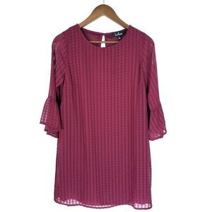 Lulu's - Burgundy Long Sleeve Preppy Dress